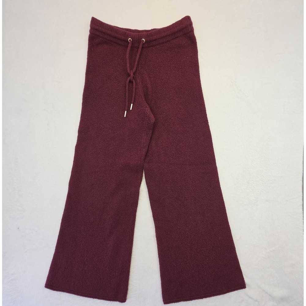 Splendid x Cella Jane Blog Burgundy Cozy Knit Drawstring Lounge Pants Small